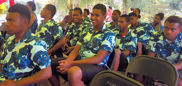 Juvenile detainees enjoying entertainment on open day